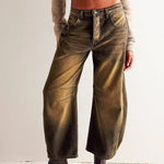 Leilani Monroe | Leopard Print Barrel Jeans For Women