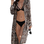 Women's Swimsuit Beach Cover Up Cardigan Bathing Suit Button Down Shirt Roll-up Sleeve Bikini Beach Wear S-3XL - Nadorine (Us Only)