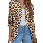 Nadorine Women's 3/4 Sleeve Draped Ruffles Cardigan