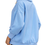 Nadorine Women Sweatshirts Quarter Zip Stand Collar Pullovers Fleece Workout Hoodies Y2K Clothes