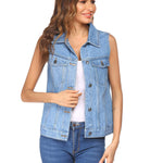 Nadorine Women's Denim Vest Jean Vest