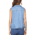 Nadorine Women's Denim Vest Jean Vest