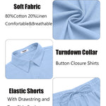 Nadorine 2 Piece Linen Set Lounge Beach Set