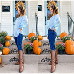 Women's Frill Mock Neck Blouse Long Sleeve Ruffle Shirt Top Elegant Office Tops S-XXL - Nadorine (Us Only)