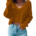Nadorine Women Long Sleeve Tops Waffle Knit Shirts