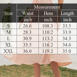 High Waisted Flowy Elastic Skirts , Lightweight Long Skirts - Nadorine (Us Only)