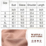 Nadorine Women Long Sleeve Tops Waffle Knit Shirts