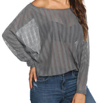 Long Sleeve Mesh Sheer Shirt - Nadorine (Us Only)