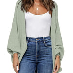 Nadorine Open Front Oversized Batwing Sleeve Knit Cardigan