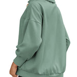 Nadorine Women Sweatshirts Quarter Zip Stand Collar Pullovers Fleece Workout Hoodies Y2K Clothes