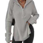 Nadorine Long Sleeve Oversized Knit Sweater Tops