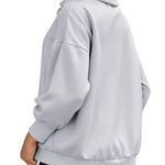 Nadorine Women Sweatshirts Quarter Zip Stand Collar Pullovers Fleece Workout Hoodies Y2K Clothes