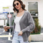 Lantern Sleeve Button Down Cable Knit Sweate - Nadorine (Us Only)