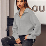 Nadorine Long Sleeve Oversized Knit Sweater Tops
