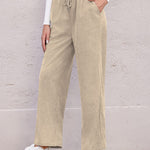 Nadorine Drawstring Long Pants with Pockets