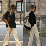 Nadorine Drawstring Long Pants with Pockets
