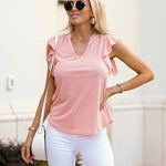 Shirts Short Sleeve Loose T Shirt Blouses - Nadorine (Us Only)