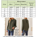 Women's Frill Mock Neck Blouse Long Sleeve Ruffle Shirt Top Elegant Office Tops S-XXL - Nadorine (Us Only)