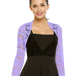 Nadorine Women's Bolero Shrugs Crochet Lace Open Cardigan