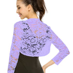 Nadorine Women's Bolero Shrugs Crochet Lace Open Cardigan