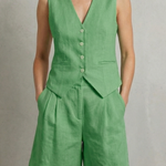 Gemma Paterson | Tailored Linen-Look Vest & Short Set For Women