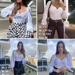 Puff Sleeve Twist Knot Front Tops Bodysuit - Nadorine (Us Only)