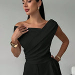 Amélie Rousseau | Draped Elegance Top For Women