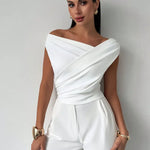 Amélie Rousseau | Draped Elegance Top For Women