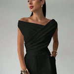 Amélie Rousseau | Draped Elegance Top For Women