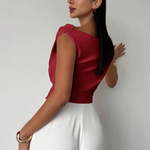 Amélie Rousseau | Draped Elegance Top For Women