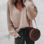 Aurélie Bernard | Relaxed V-Neck Knit Jumper With Soft Drape For Women