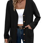 Zeagoo Women's V Neck Button Long Cardigan Sweater