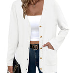 Zeagoo Women's V Neck Button Long Cardigan Sweater
