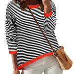 Nadorine Sweaters for Women Fall Outfits Long Sleeve Knit Pullover Tops