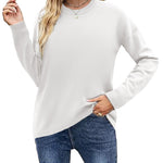 Nadorine Sweaters for Women Fall Outfits Long Sleeve Knit Pullover Tops