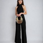 Serena Ashford | Pleated Halter Two-Piece Set For Women
