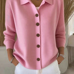 Josephine™ | Button-Front Collared Cardigan