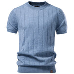 Men's 100% Cotton Striped T-Shirt | Soft Casual Summer Top
