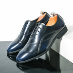 Men's High-Shine Oxford Dress Shoes | Refined Formal Style