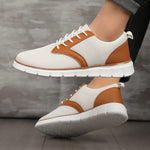 Men's Canvas Leather Sneakers | Lightweight Everyday Fit