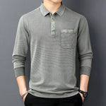 Men's Cotton Long Sleeve Polo Shirt | Premium Breathable Comfort Design