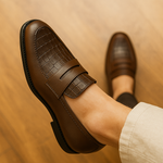 Men's Genuine Cowhide Leather Loafers | Refined Elegant Comfort
