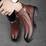 Men's Leather Side-Zip Boots | Structured Everyday Fit