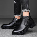 Men's Leather Side-Zip Boots | Structured Everyday Fit