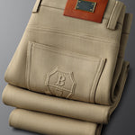 Men's Herringbone Trousers | Tailored Elegant Dress Pants | Sophisticated Comfort Fit