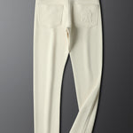 Men's Herringbone Trousers | Tailored Elegant Dress Pants | Sophisticated Comfort Fit