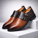 Men's Leather Monk Strap Dress Shoes | Refined Formal Fit