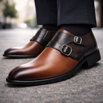 Men's Leather Monk Strap Dress Shoes | Refined Formal Fit