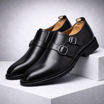 Men's Leather Monk Strap Dress Shoes | Refined Formal Fit