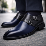 Men's Leather Monk Strap Dress Shoes | Refined Formal Fit
